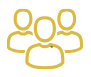 Unsere Kunden Icon mit drei Personen – symbolisiert unsere Kunden